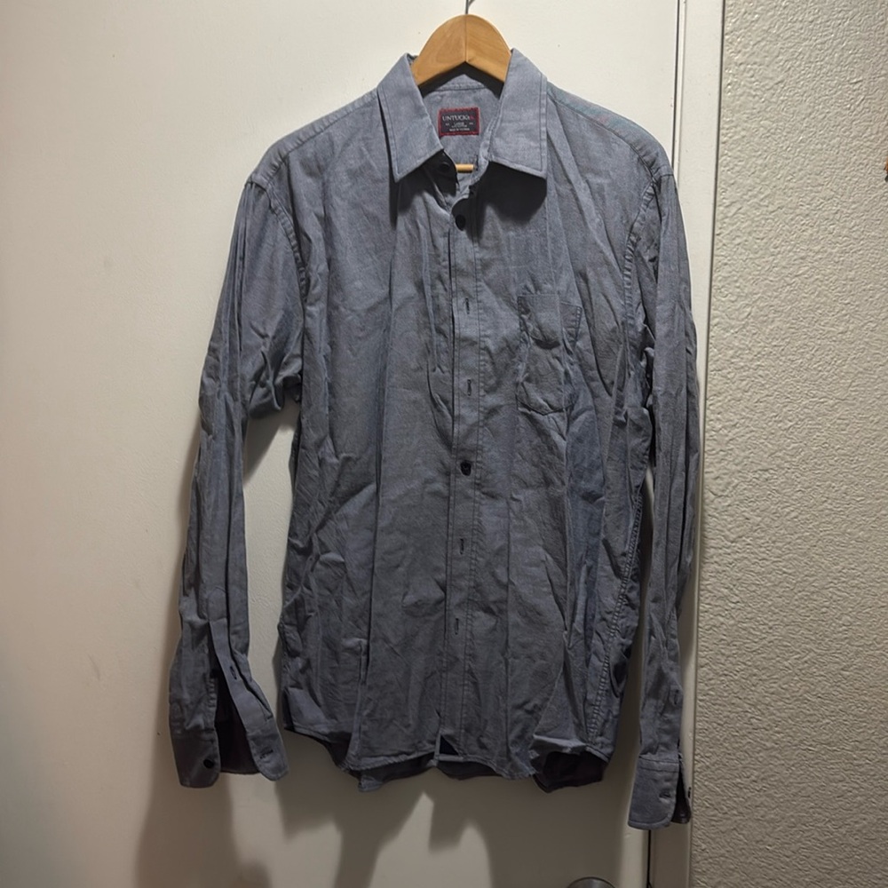 Untuckit Bottom down Gray men’s Shirt